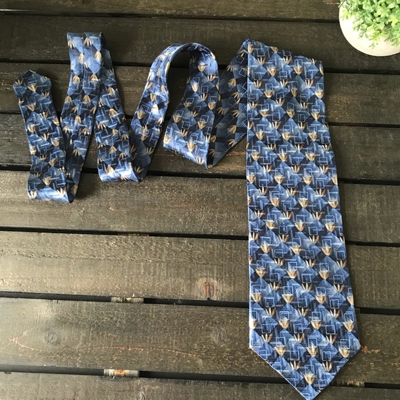 Stafford Men's Silk Ties Bundle of 2 Brown Blue NEW - Picture 8 of 13